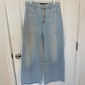Veronica Beard Light Wash Denim Wide Leg Jeans